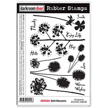 Rubber Stamp Set - Bold Blossoms