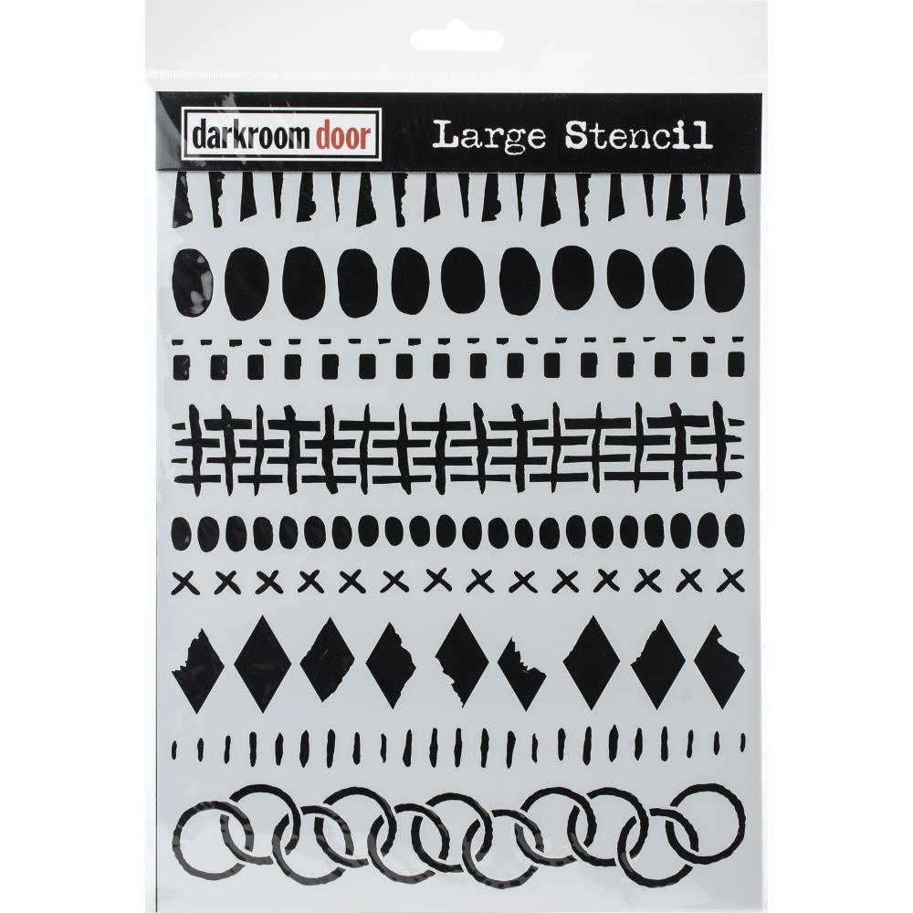 Darkroom Door Large Stencil - Grunge Borders