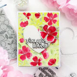 Pinkfresh Studio Stencils - Delicate Floral Print Layering