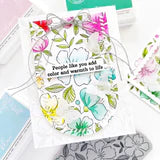 Pinkfresh Studio Stencils - Delicate Floral Print Layering