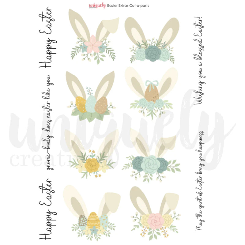 Uniquely Creative - Cut-A-Part Sheet - Easter Extras