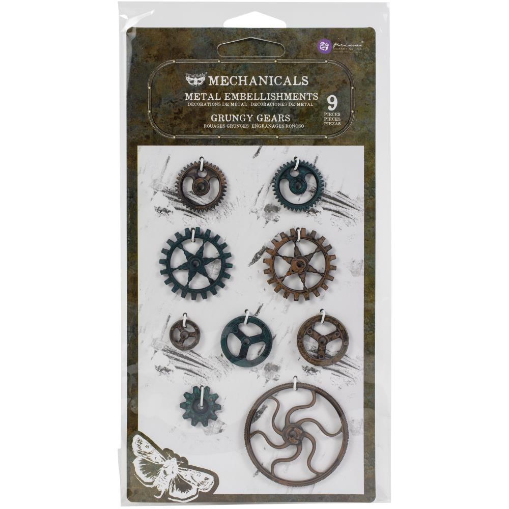 Finnabair Mechanicals Metal Embellishments - Grungy Gears.