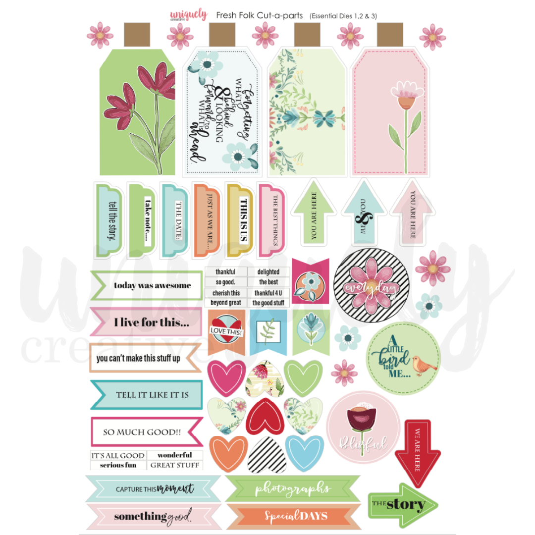 Uniquely Creative - Fresh Folk - Cut-A-Part Sheet