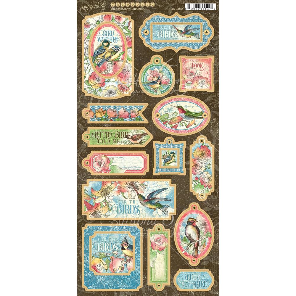 Graphic 45 - Chipboard Die-Cuts - Bird Watcher