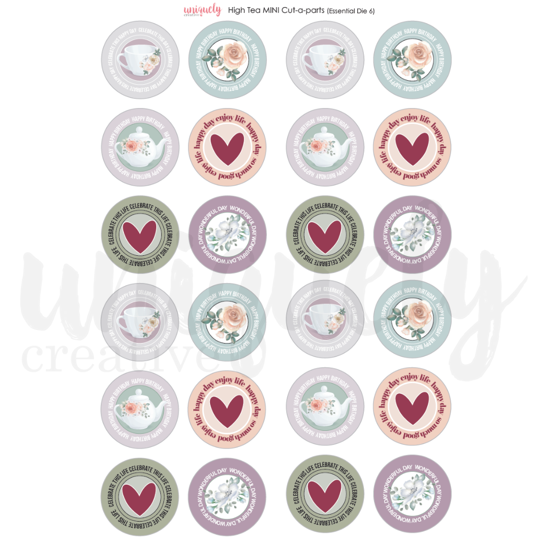  HIGH TEA CUT-A-PART SHEET MINI CIRCLES  (Essential Die 6)