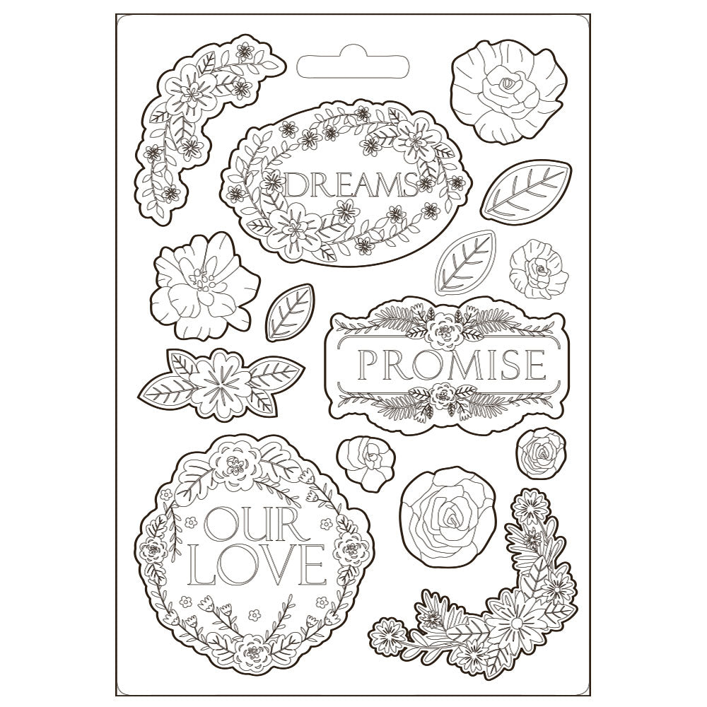 Stamperia Media Stencil - Dreams - Garden Of Promises