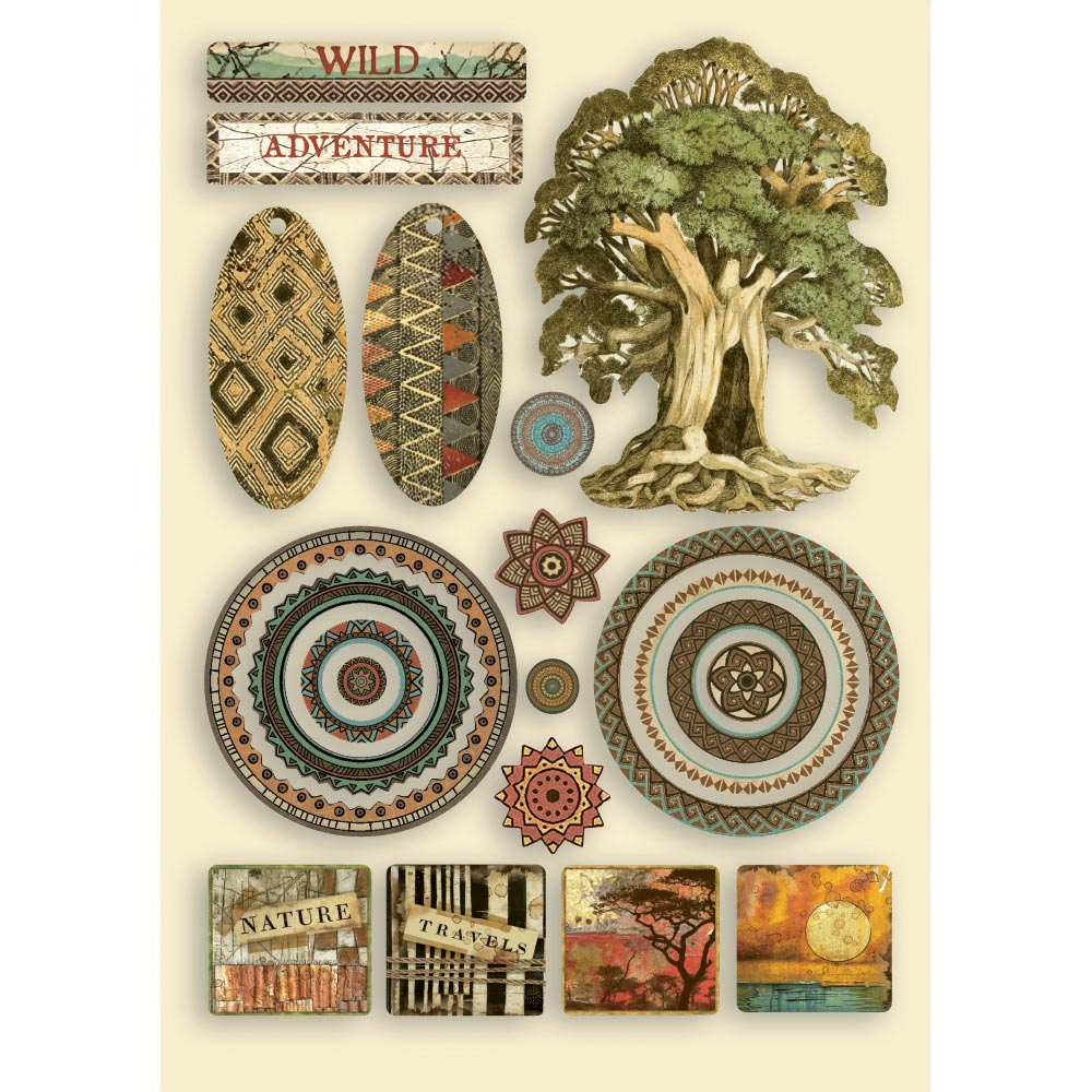 Stamperia Wooden Shapes A5 - Savana