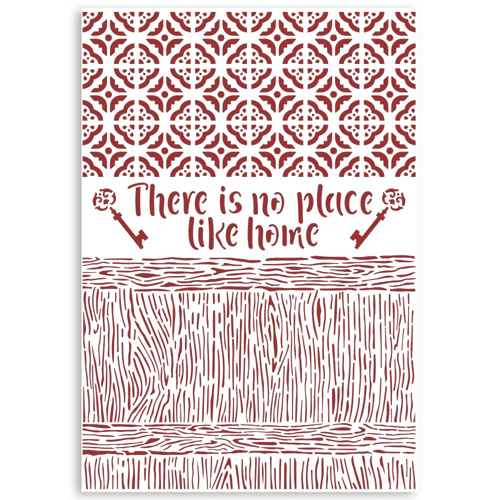 Stamperia Stencil - Casa Granada There is No Place Like Home