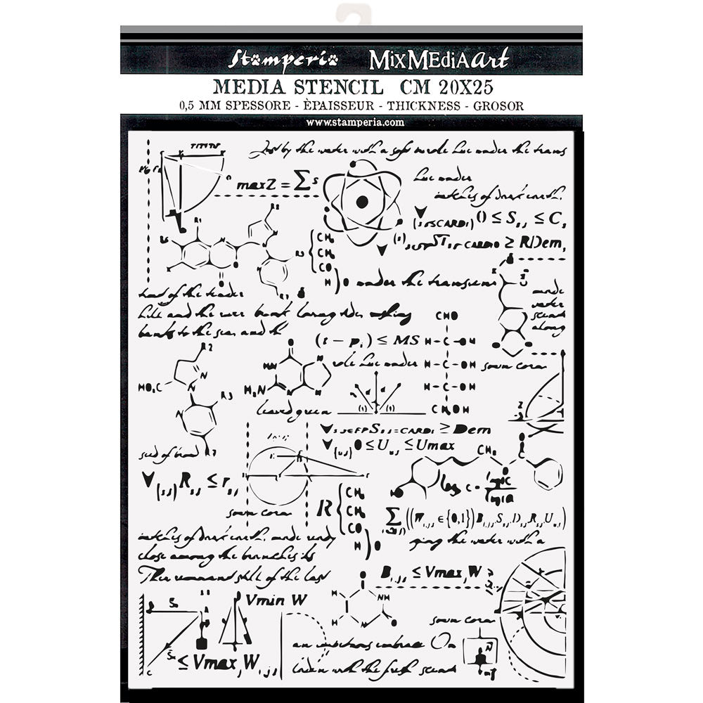Stamperia Media Stencil - Alchemy - FORMULAS