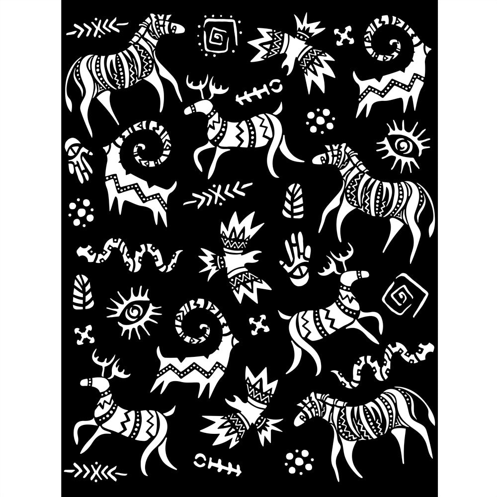 Stamperia Media Stencil - Savana Grafiti