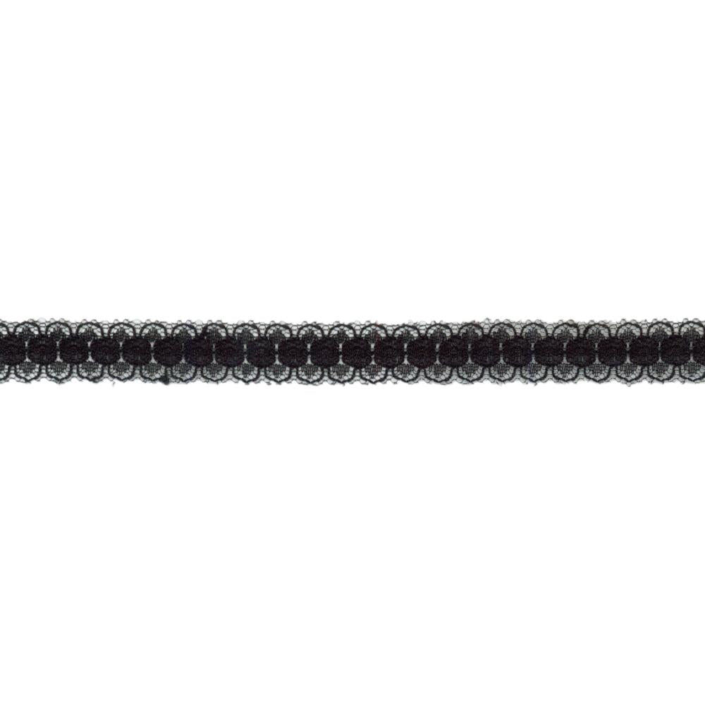Black Raspberry Ribbon Lace Ribbon- Black