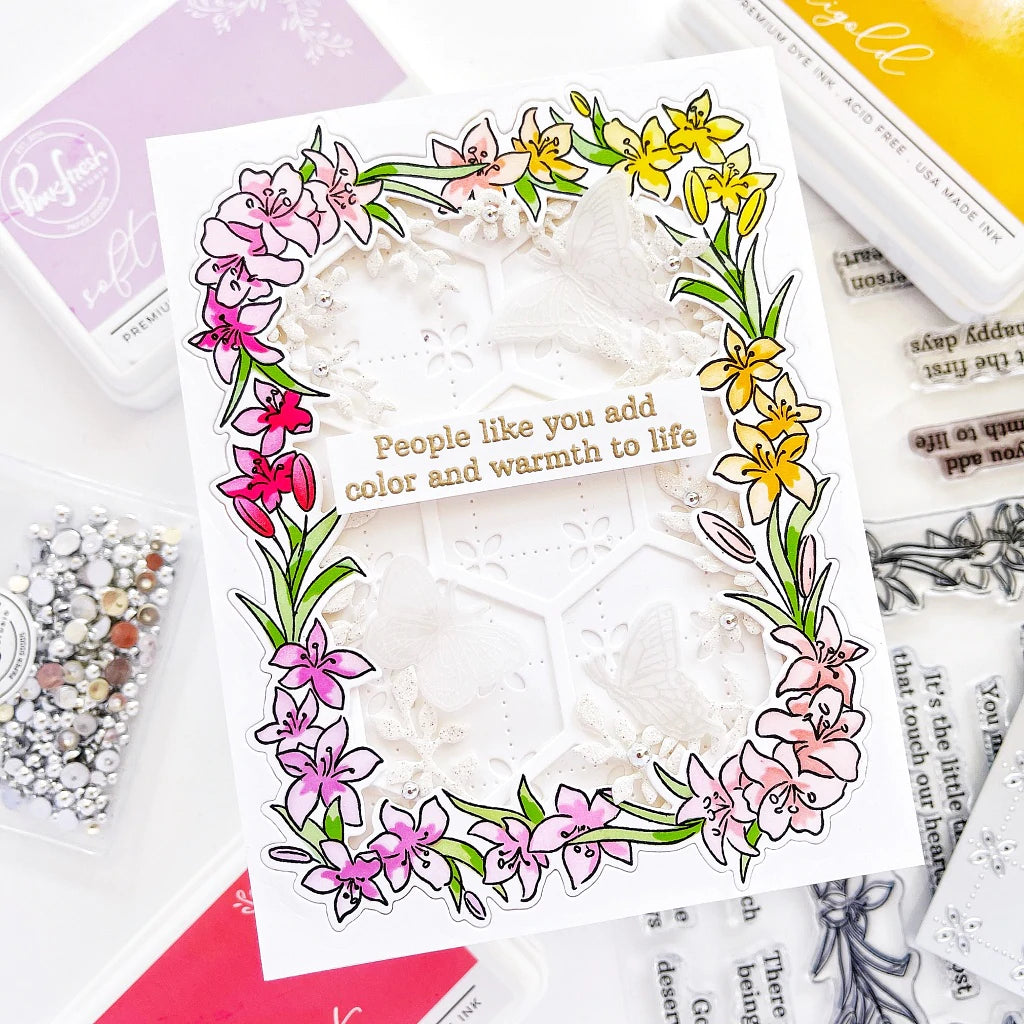 Pinkfresh Studio Clear Stamp Set - Lily Frame