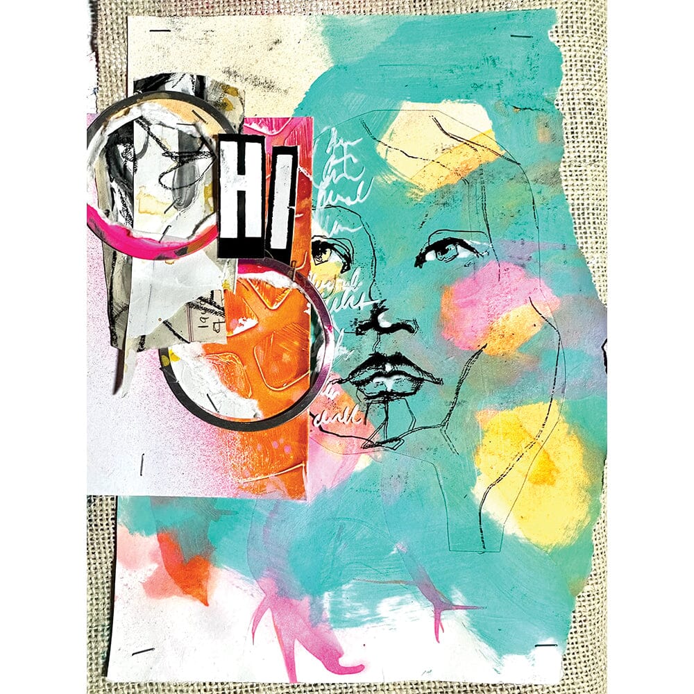 Dina Wakley Media Transparencies - Abstract Portraits Set 2