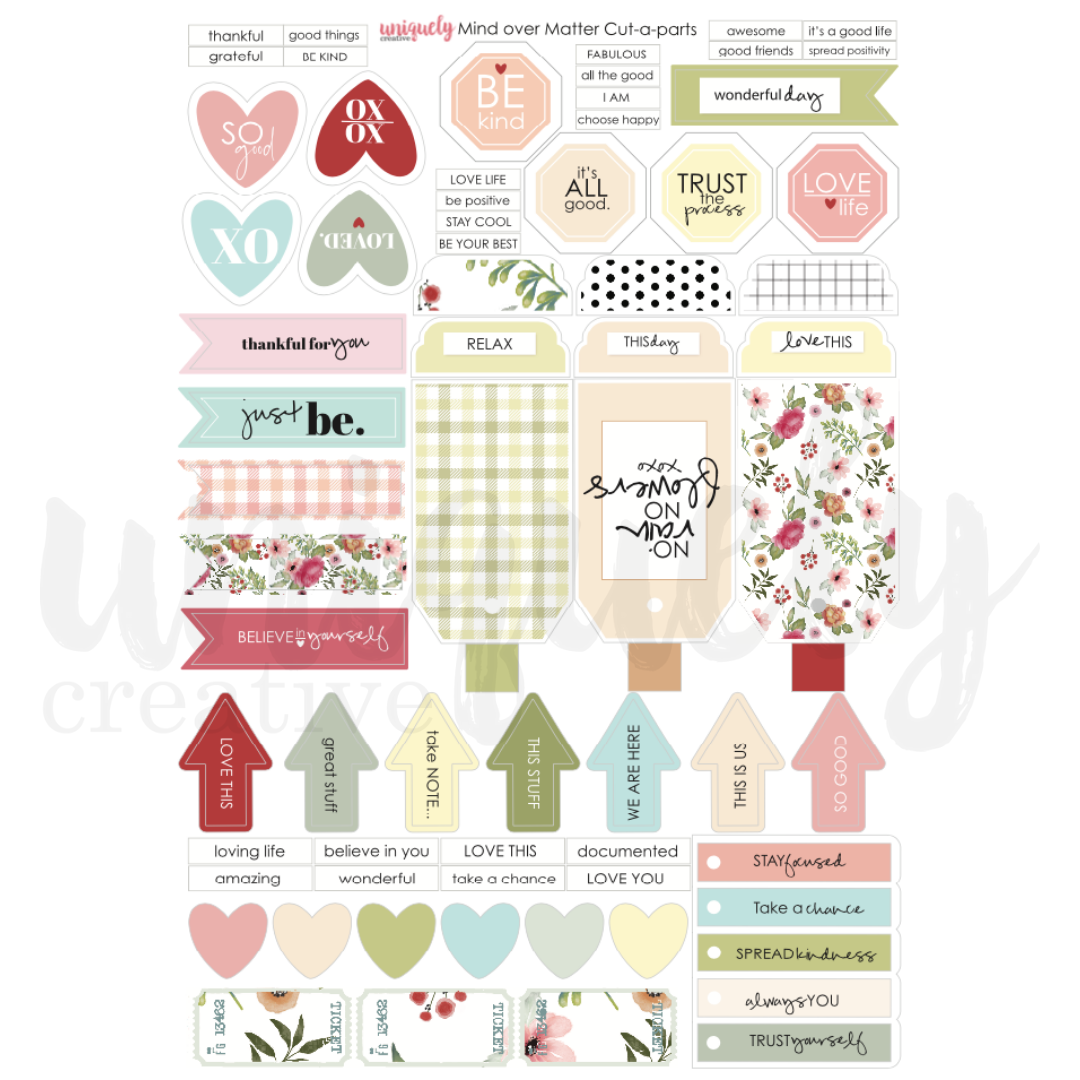 Uniquely Creative - MIND OVER MATTER - Cut-A-Part Sheet