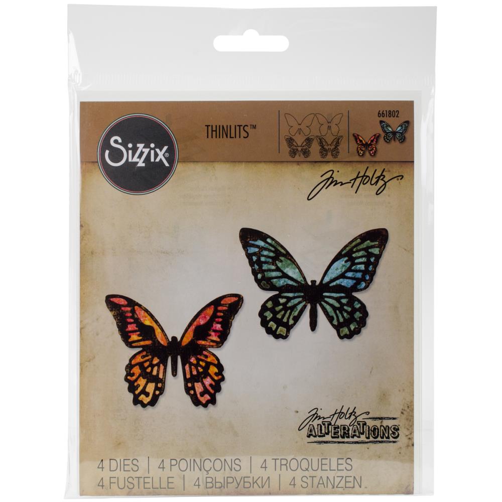 Sizzix Thinlits Dies By Tim Holtz- Mini Detailed Butterflies