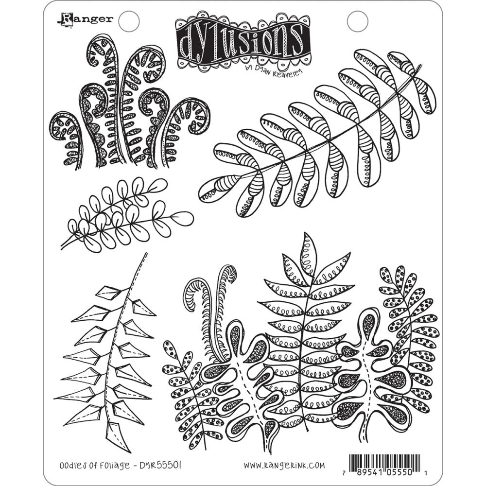 Dyan Reaveleys Dylusions Cling Stamp Collections - Oodles Of Foliage