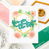 Pinkfresh Studio Stencils - Rainbow Floral Layering