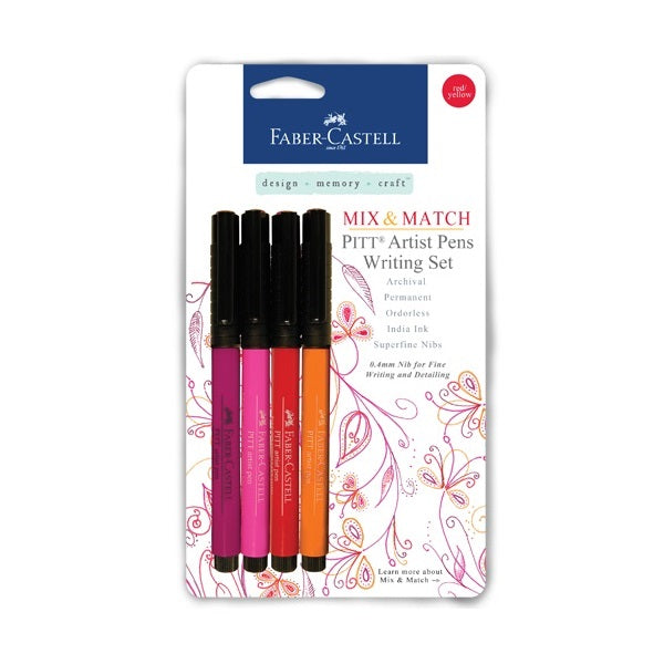 PITT Artist Pens Writing Set:- RED/YELLOW 