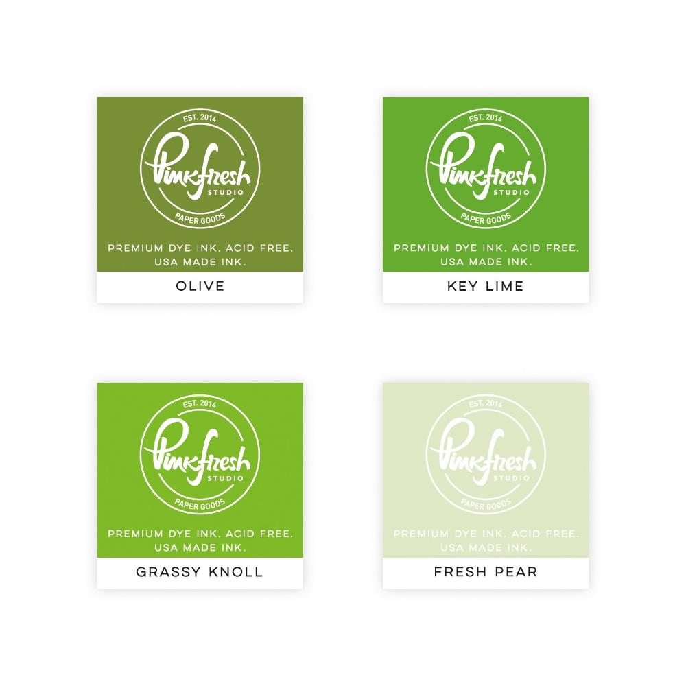 Pinkfresh Studio Premium Dye Cube Ink Pads 4 Colors - Over The Hills