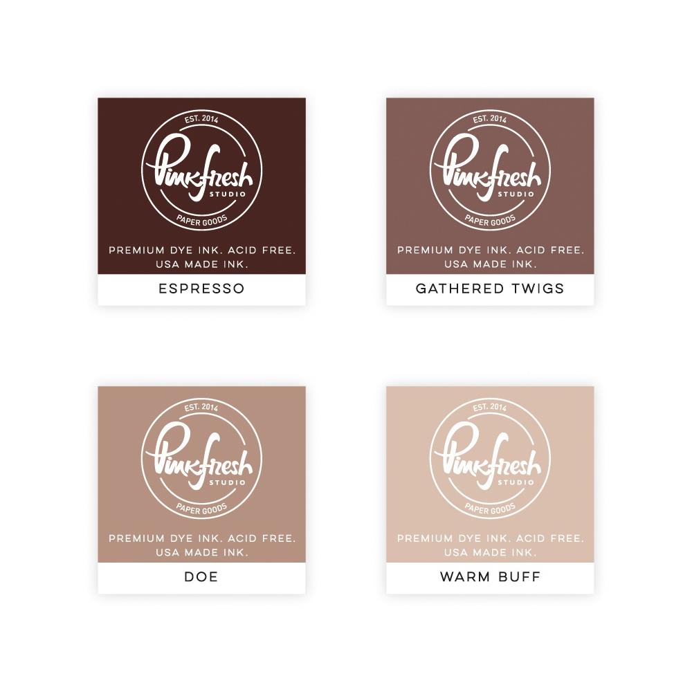 Pinkfresh Studio Premium Dye Cube Ink Pads 4 Colors - Wild Truffles