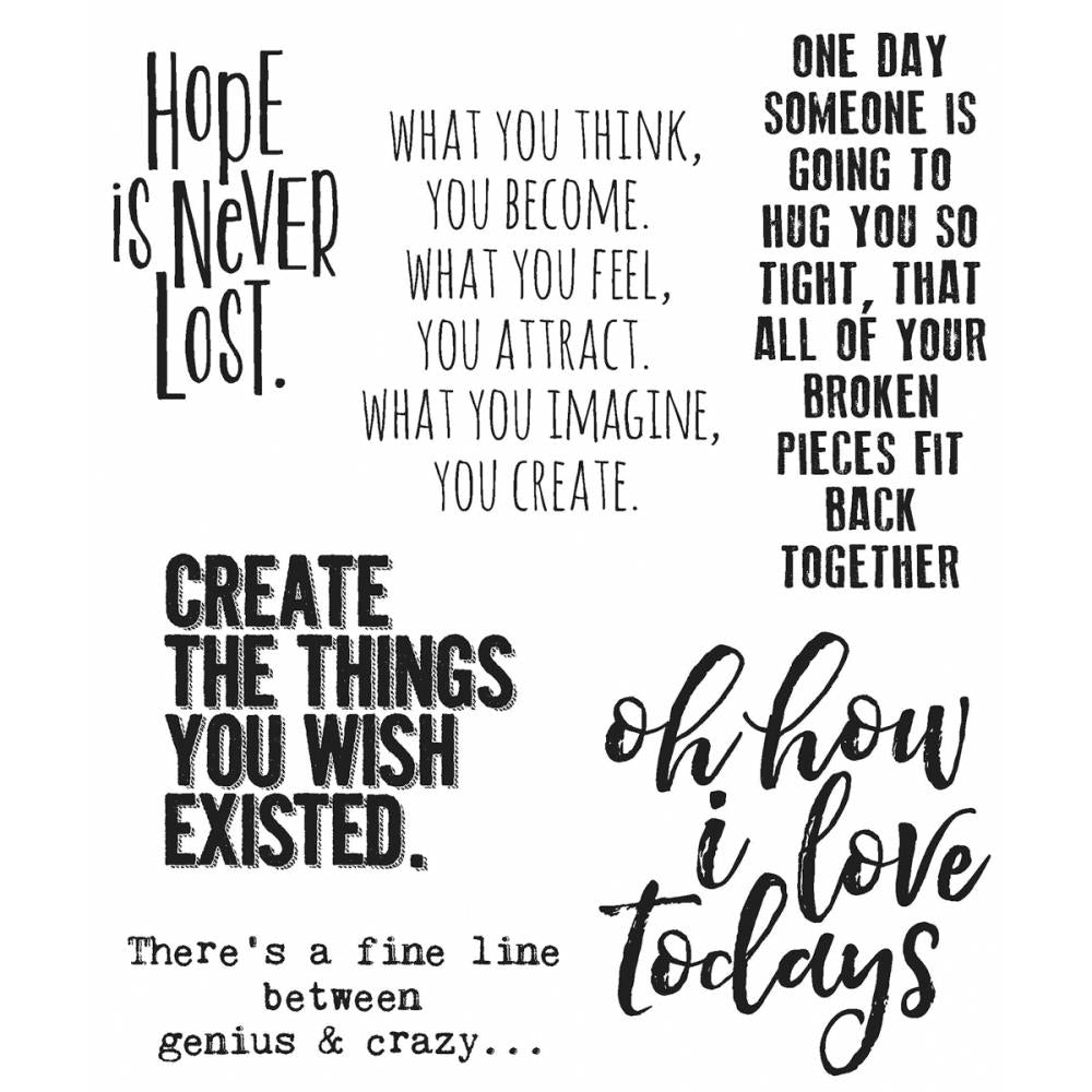 Tim Holtz Cling Stamps 7"X8.5" - Ponderings