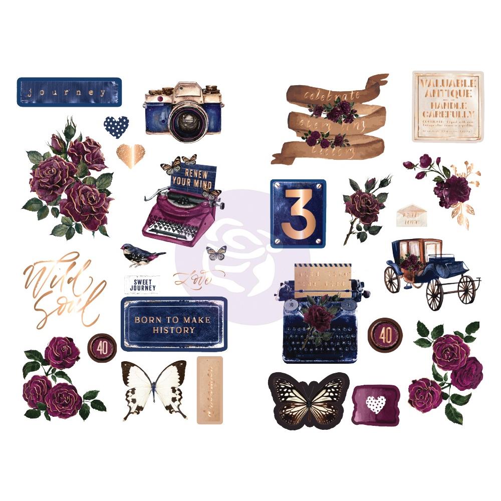 Prima Marketing Chipboard Stickers - Darcelle