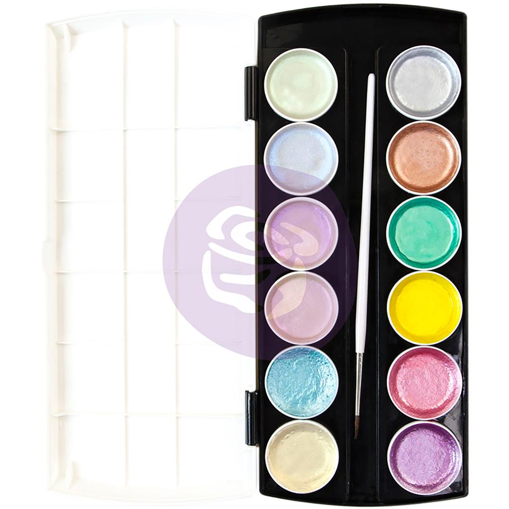 Prima Metallic Accents Semi-Watercolor Paint Set - Pastels