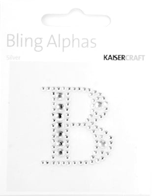 Rhinestone 'B' Silver