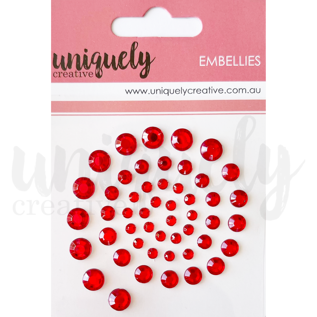 Uniquely Creative -  Red RHINESTONES