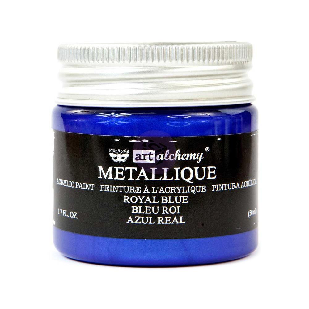 Finnabair Art Alchemy Acrylic Paint- Metallique Royal Blue