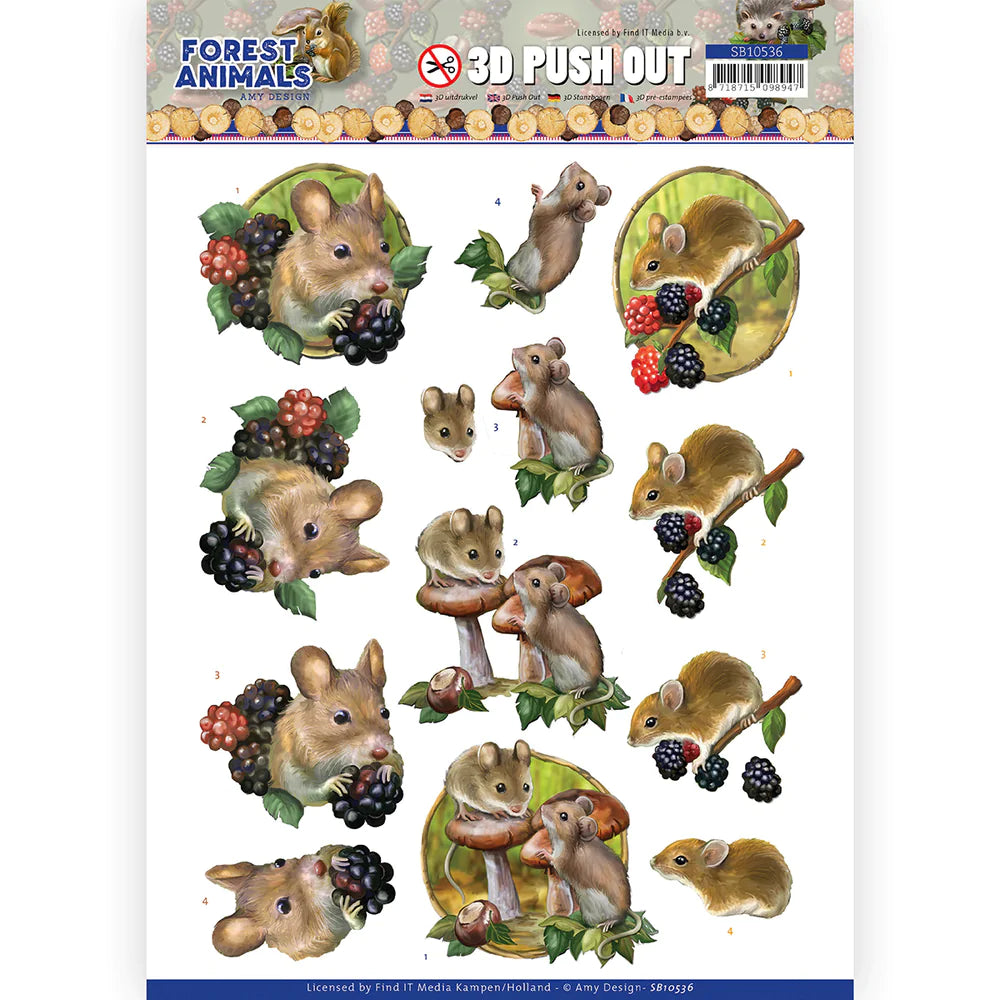 Couture Creations - Amy Design Forest Animals - Mouse