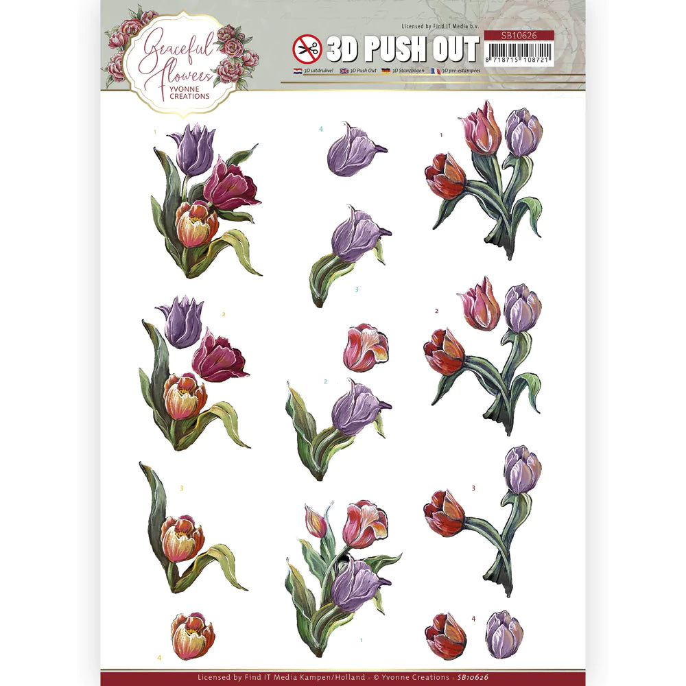 Couture Creations -  Yvonne Creations - Graceful Flowers - Colourful Tulips