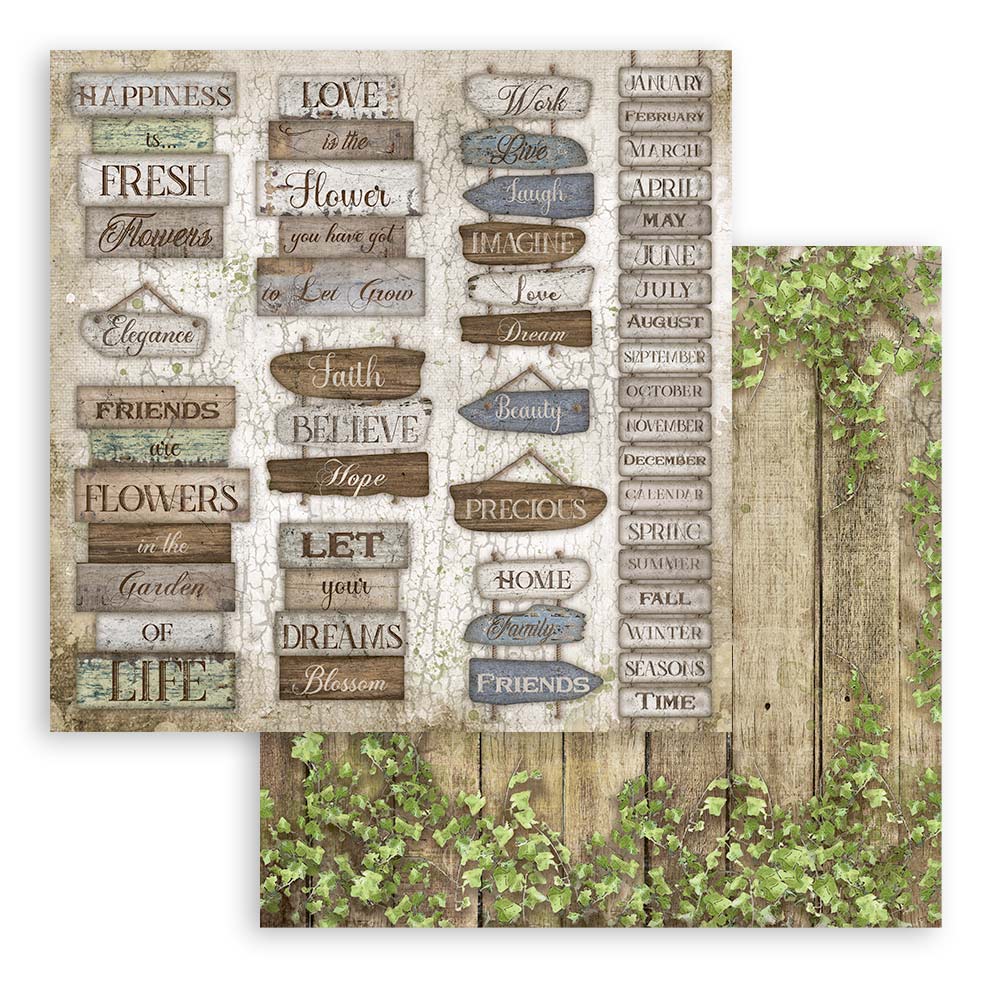 Stamperia Double-Sided Paper Pad - 12x12 - Garden House