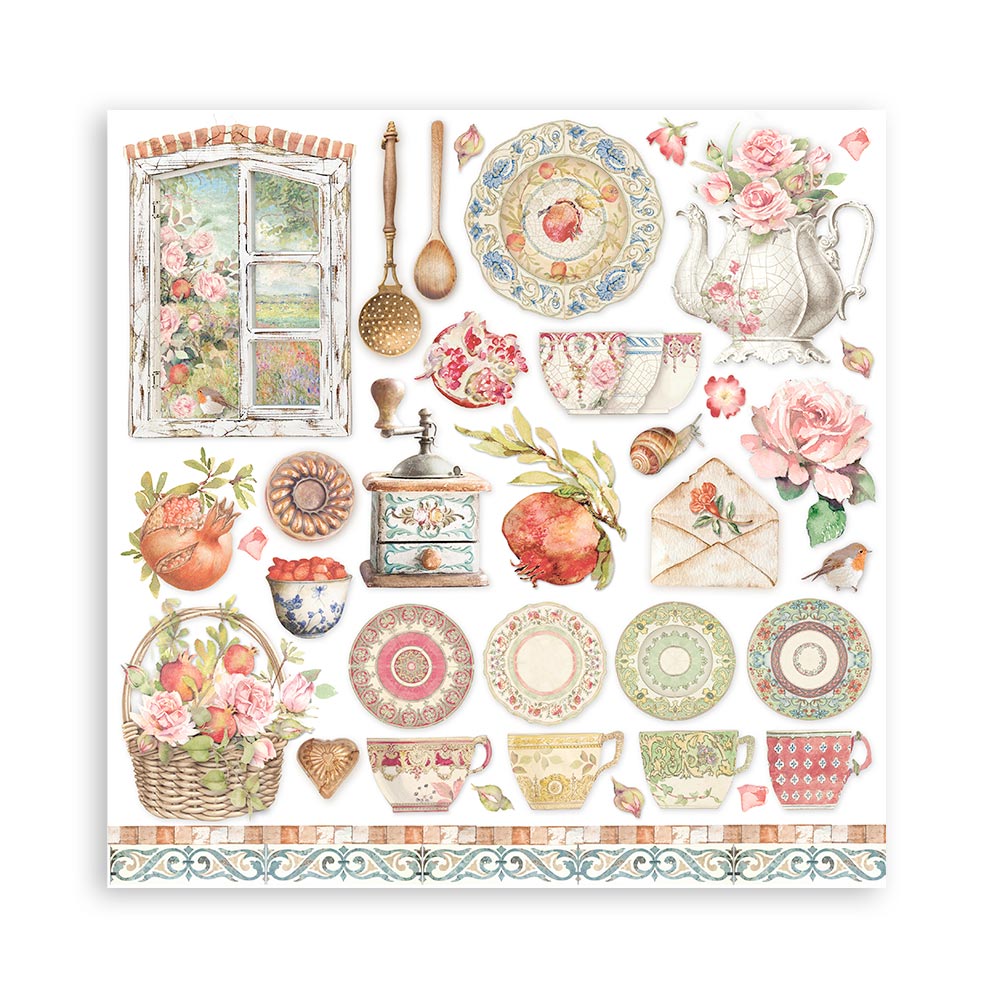 Stamperia Double-Sided Paper Pad - 12x12 - Casa Granada