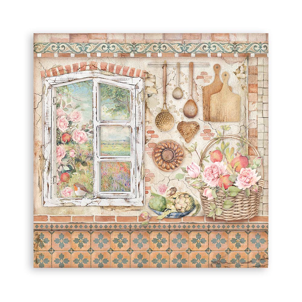 Stamperia Double-Sided Paper Pad - 12x12 - Casa Granada