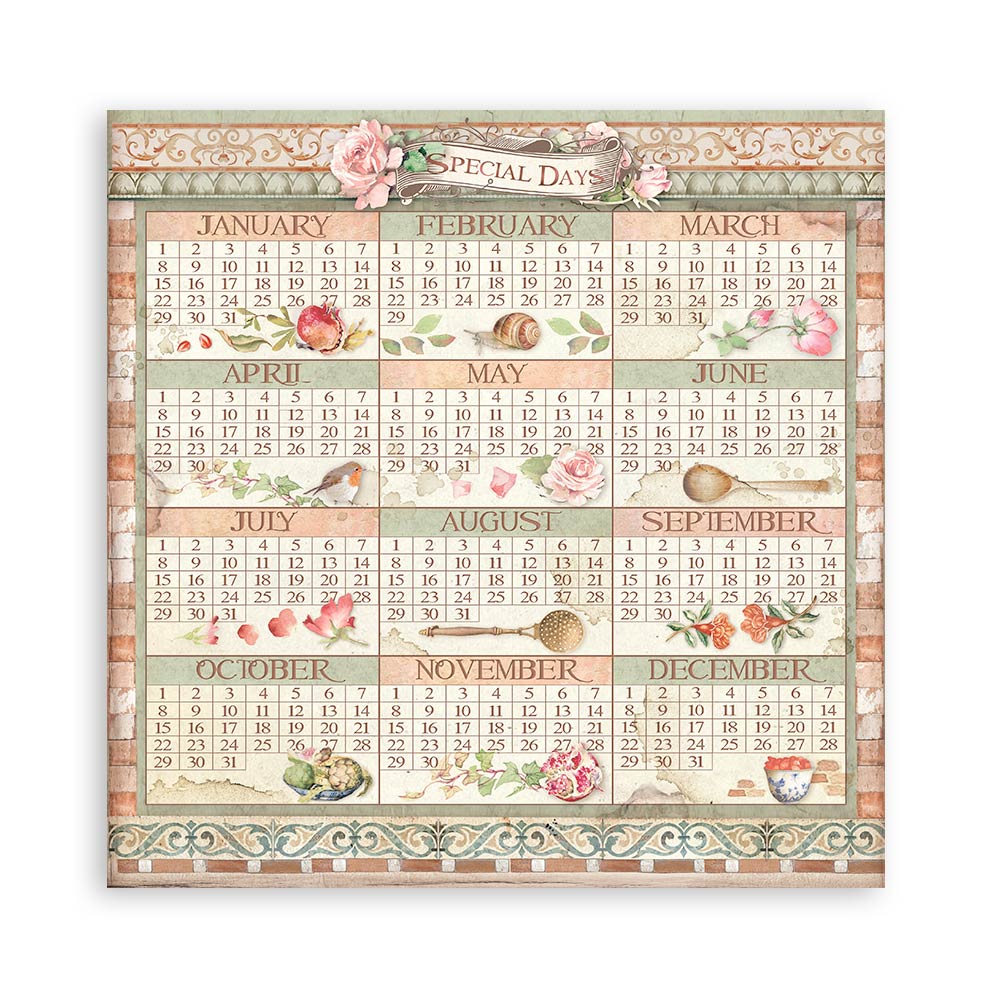 Stamperia Double-Sided Paper Pad - 12x12 - Casa Granada