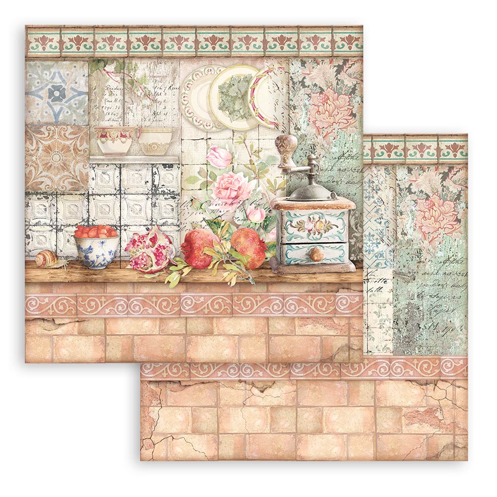 Stamperia Double-Sided Paper Pad - 8x8 - Casa Granada