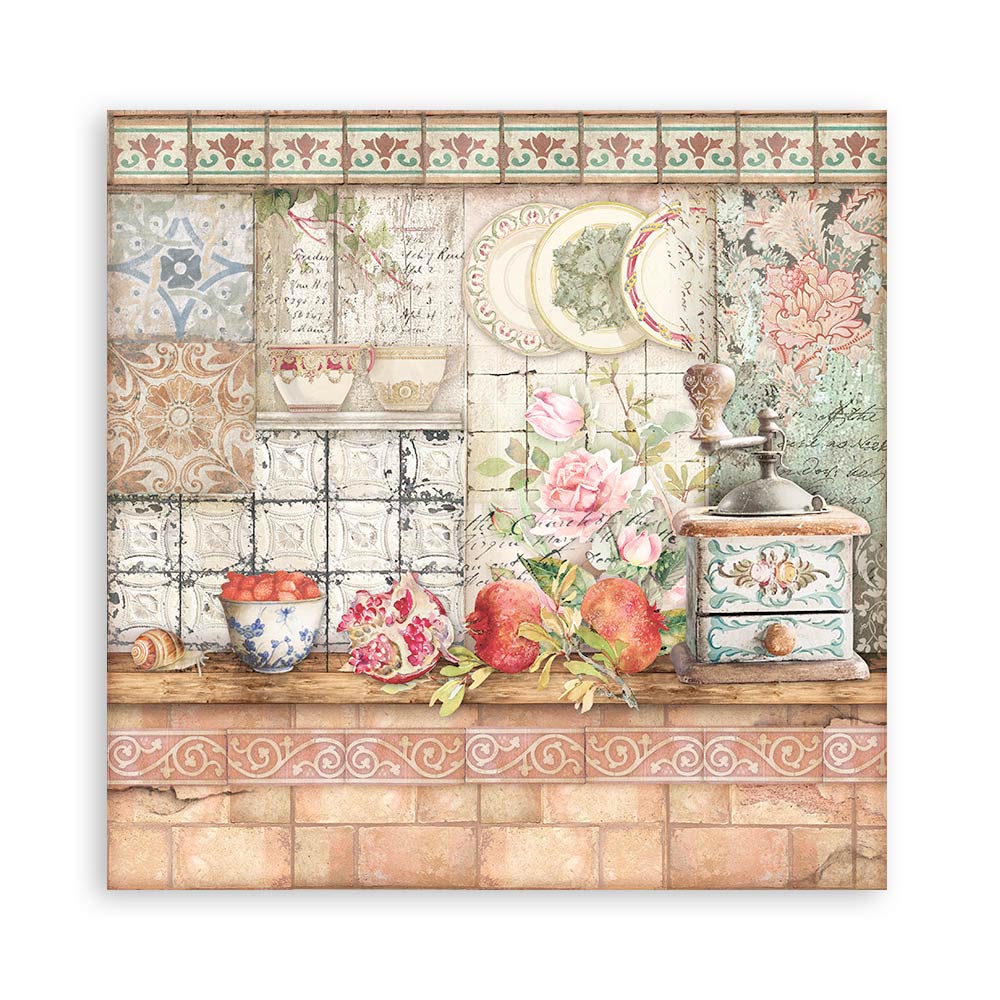 Stamperia Double-Sided Paper Pad - 8x8 - Casa Granada