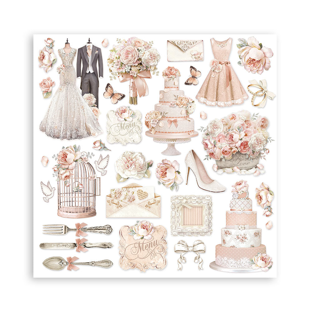 Stamperia  Double-Sided Paper Pad 8x8 - You and Me