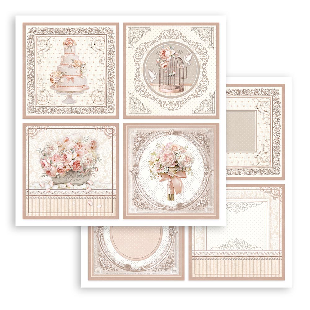 Stamperia  Double-Sided Paper Pad 8x8 - You and Me