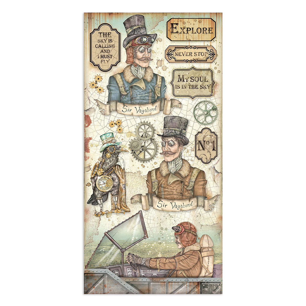 Stamperia Collectables Double-Faced Paper 6X12 - Sir Vagabond Aviator