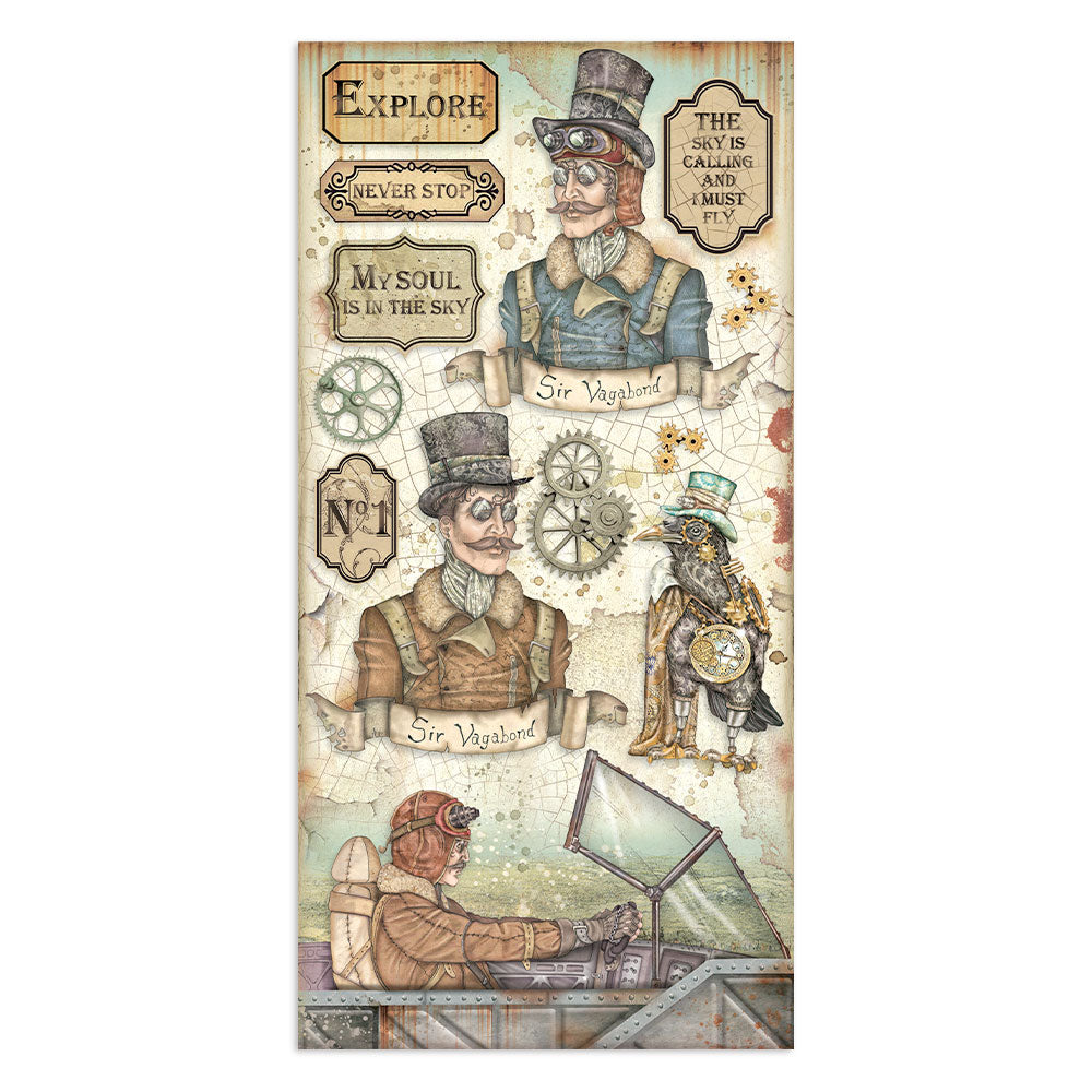 Stamperia Collectables Double-Faced Paper 6X12 - Sir Vagabond Aviator