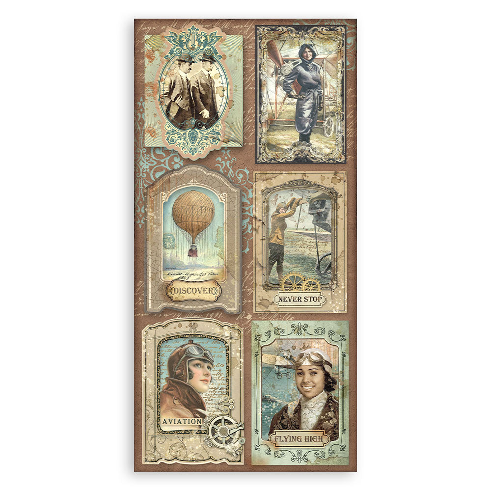 Stamperia Collectables Double-Faced Paper 6X12 - Sir Vagabond Aviator
