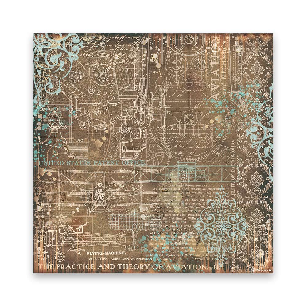 Stamperia Fabric - Sir Vagabond Aviator