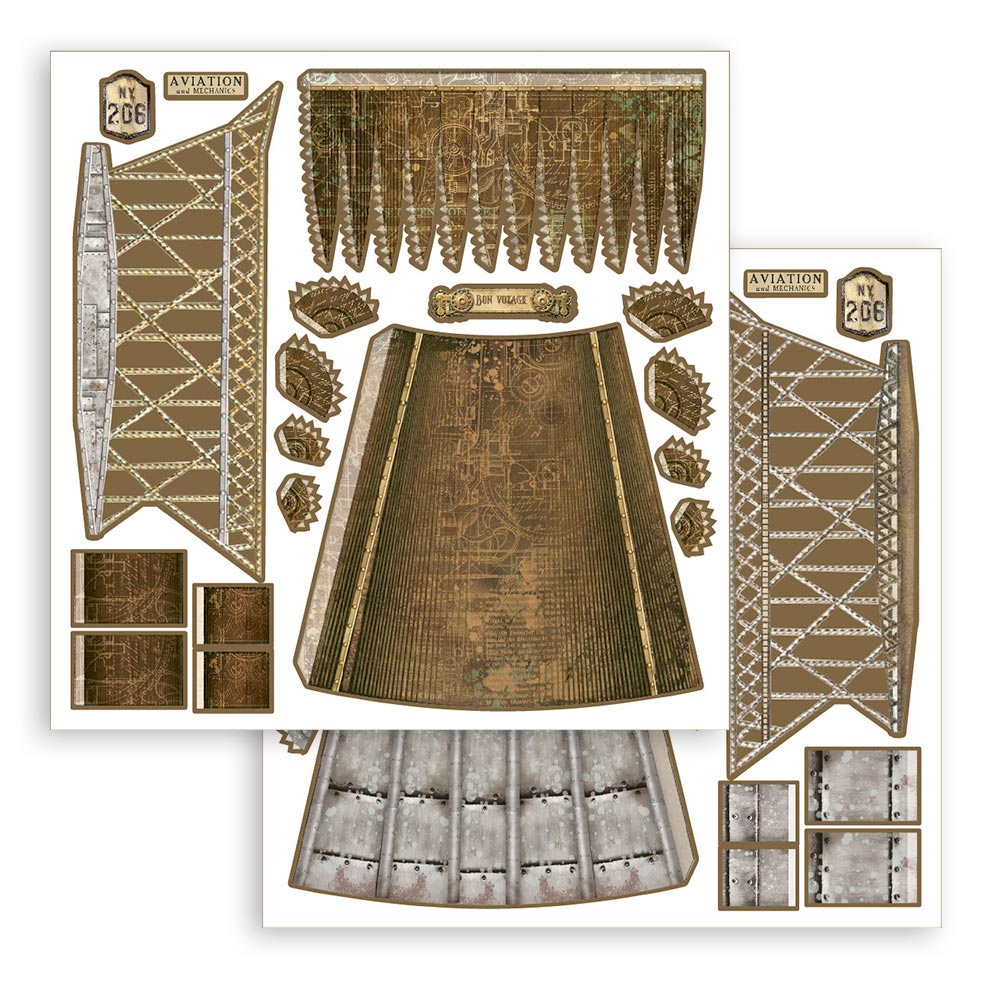 Stamperia 3D Paper Kit - Sir Vagabond Aviator - Airship