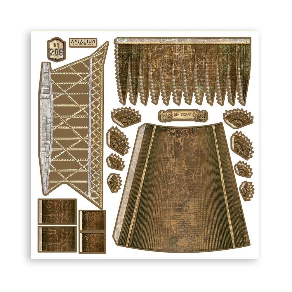 Stamperia 3D Paper Kit - Sir Vagabond Aviator - Airship