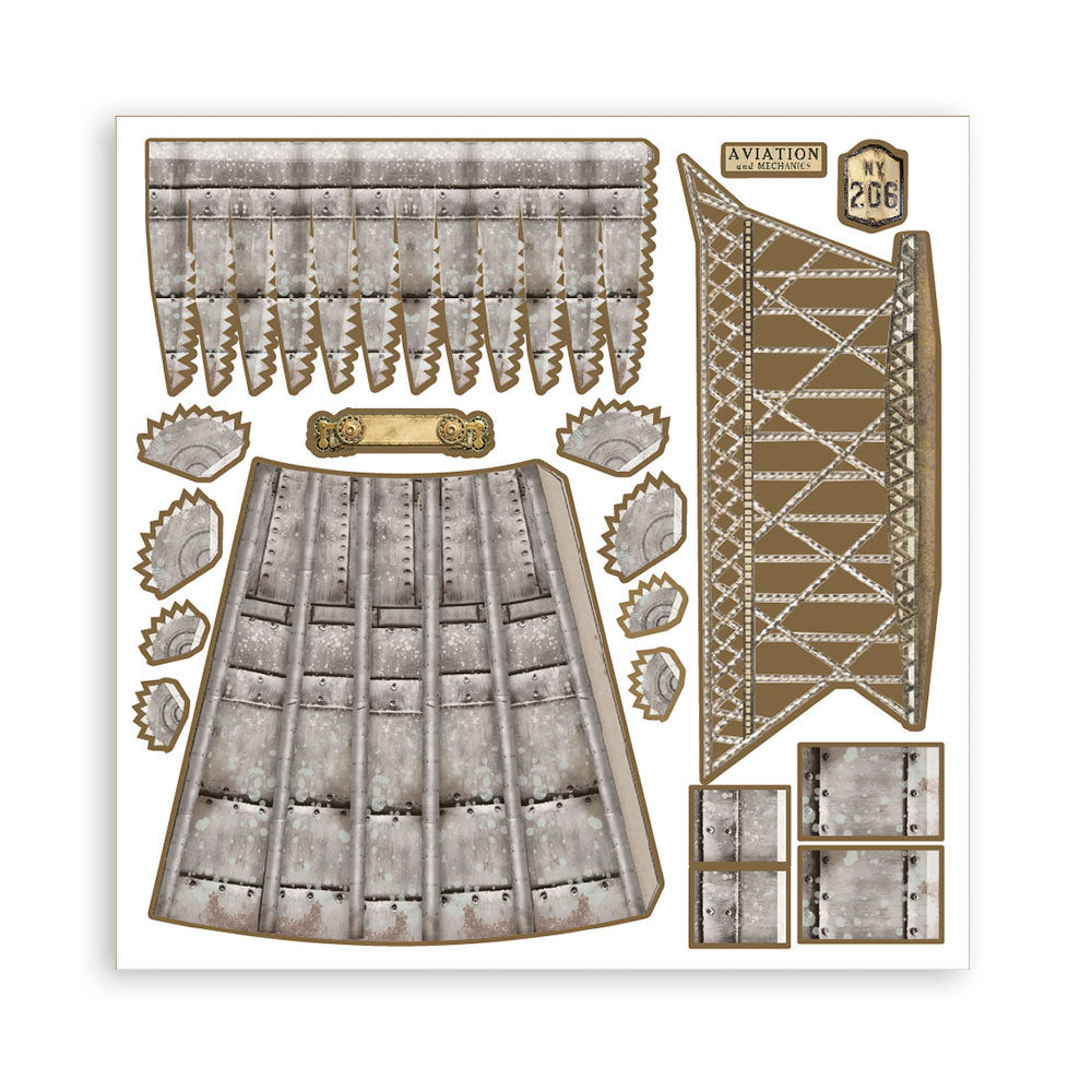 Stamperia 3D Paper Kit - Sir Vagabond Aviator - Airship