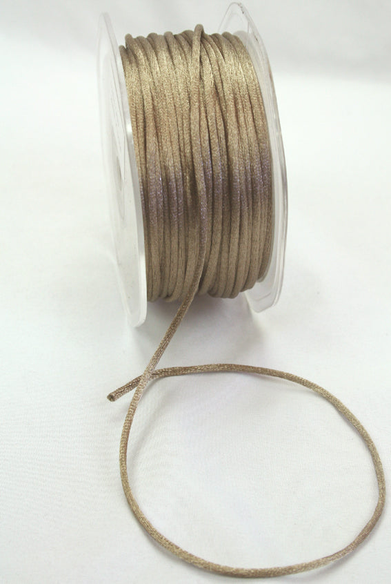 Satin String Ribbon - Rat tail - Mushroom