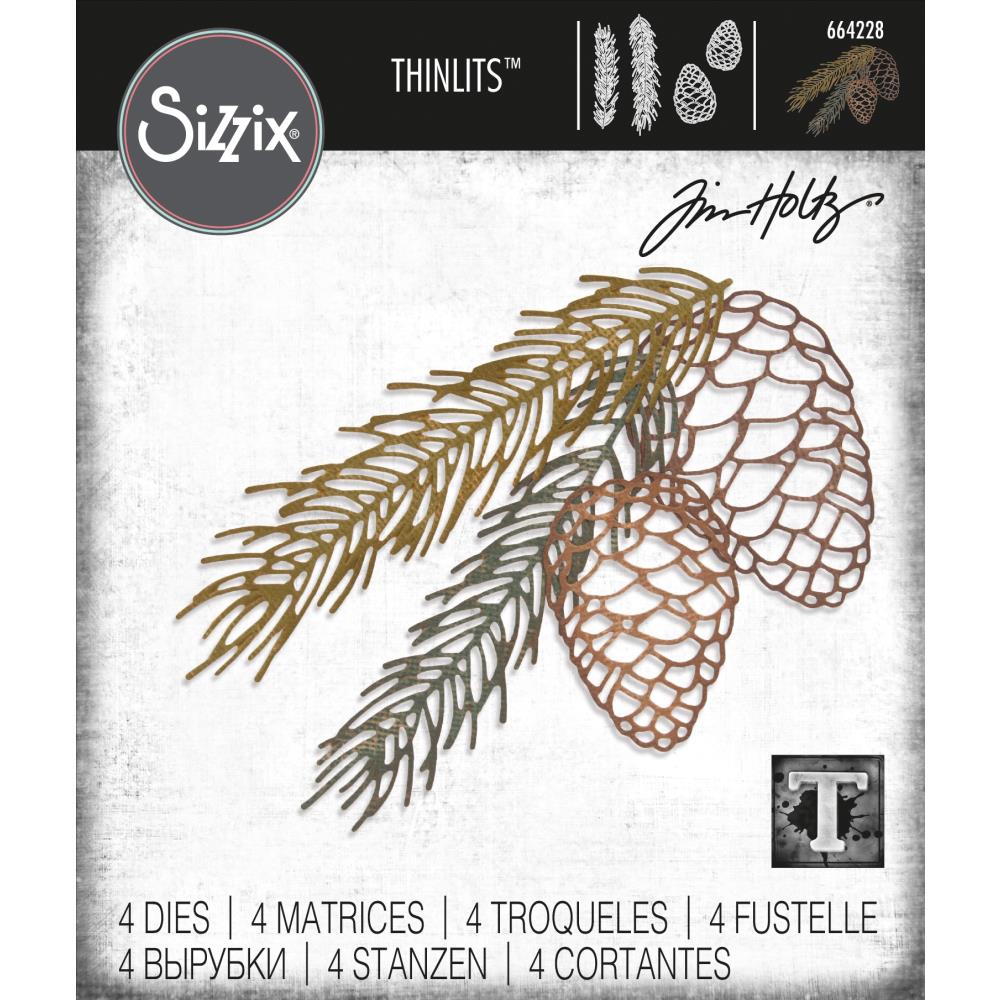 Sizzix Framelits Dies By Tim Holtz - Pine Branch
