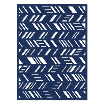 Sizzix Thinlits Die - Card Front, Fancy Chevrons by Jen Long